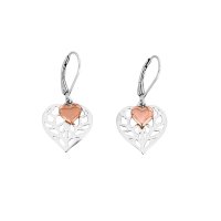 HEART OF YORKSHIRE DOUBLE DROP EARRING WITH ROSE GOLD VERMEIL