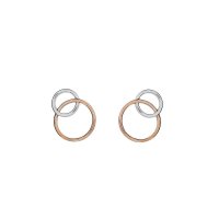 Azendi Silver Circular Metropolitan Stud Earrings