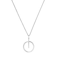 Azendi Silver Metropolitan Circle & Bar Pendant