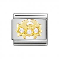 Nomination 18ct Gold CZ set Cancer ZODIAC Charm.