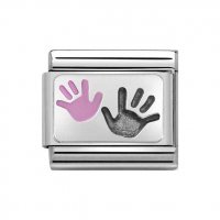 Nomination Silver Shine Daughter & Parents Hands Charm