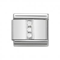 Nomination Silver CZ Initial I Charm.