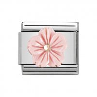 Nomination Classic Rose Gold & Rose Coral Flower Charm