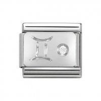 Nomination Silver Shine Zodiac Gemini Charm.