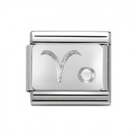 Nomination Silver Shine Zodiac Aries Charm.