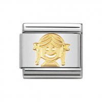 Nomination 18ct Gold Girl Charm.