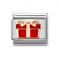 Nomination 9ct Rose Gold Red Gift Box Charm