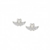 Nomination Sweetrock Silver & CZ Winged Heart Earrings