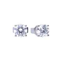 DiamonFire Silver Zirconia 0.75ct Solitaire Earrings