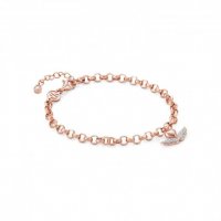 Sweetrock Silver Rose & CZ Winged Heart Bracelet