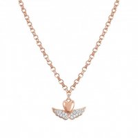 Nomination Sweetrock Silver Rose & CZ Winged Heart Necklet