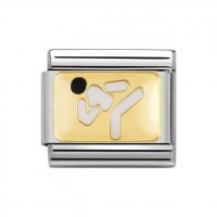 Nomination 18ct & Enamel Karate Charm.