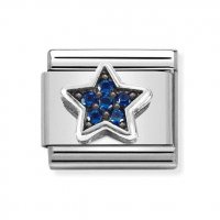 Nomination Silver Blue Star CZ Charm