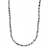 Fred Bennett Stainless Steel Plaited Fox Chain Necklace