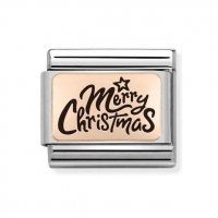 Nomination Rose Gold Merry Christmas Charm