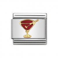 Nomination 18ct & Enamel Red Cocktail Charm.
