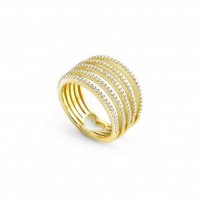 Nomination Lovelight Yellow Gold & White CZ Multi-Band Ring