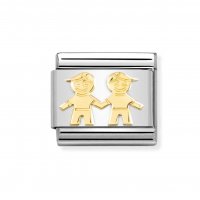 Nomination 18ct Glod Brothers Charm.