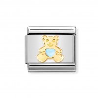 Nomination 18ct Gold Blue Bear Charm