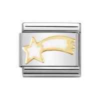 Nomination 18ct Gold White Shooting Star Charm.