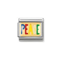 Nomination 18ct Gold & Enamel Peace Charm.