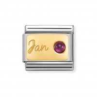 Nomination Gold January Garnet Charm