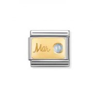 Nomination Gold March Aquamarine Charm