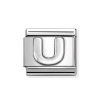 Nomination Silver Shine Initial U Charm.