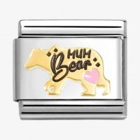 Nomination 18ct Gold Pink Mum Bear Charm