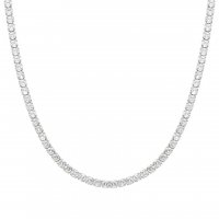 Nomination Silver White Crystal Tennis Necklet