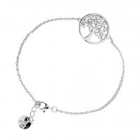 Arbor Vitae Silver CZ Tree of Life Bracelet