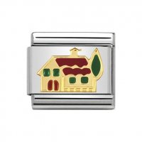 Nomination Classic 18ct & Enamel Little House Charm