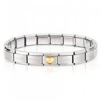 Nomination 18ct Gold Heart starter 19 link bracelet.