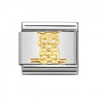 Nomination 18ct Gold Owl Charm.