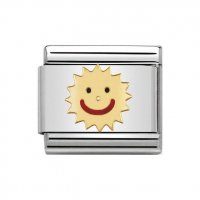 Nomination Enamel & 18ct Gold Sun Charm.