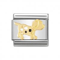 Nomination Enamel & 18ct Gold Dog Charm.