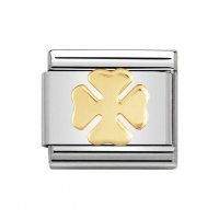 Nomination 18ct Gold Four-Leaf Clover Charm.