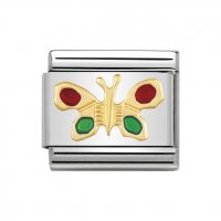 Nomination Enamel & 18ct Gold Butterfly Charm.