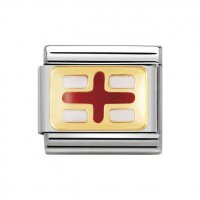 Nomination St Georges Cross England Flag Charm
