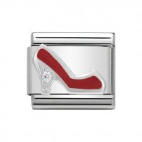 Red Stiletto Nomination Silver Cubic Zirconia Classic Charm