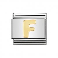 Nomination 18ct Gold Initial F Charm.