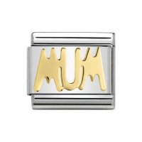 Nomination 18ct Gold Mum writings Charm.