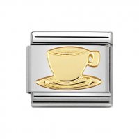 Nomination 18ct Gold Coffee Cup Charm.