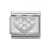 Nomination Silver Shine Cubic zirconia Heart Classic Charm