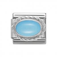 Nomination Silver Oval shaped Turquoise Charm