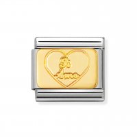 Nomination 18ct Gold Ti Amo Heart Plate Charm.