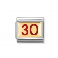 Nomination 18ct Gold & Enamel 30 Charm