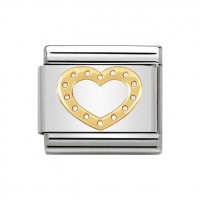 Nomination 18ct Dotted Heart Charm.