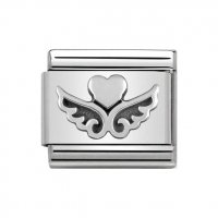 Nomination Silver Heart Wings Charm.