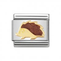 Nomination 18ct Gold & Enamel Hedgehog Charm.